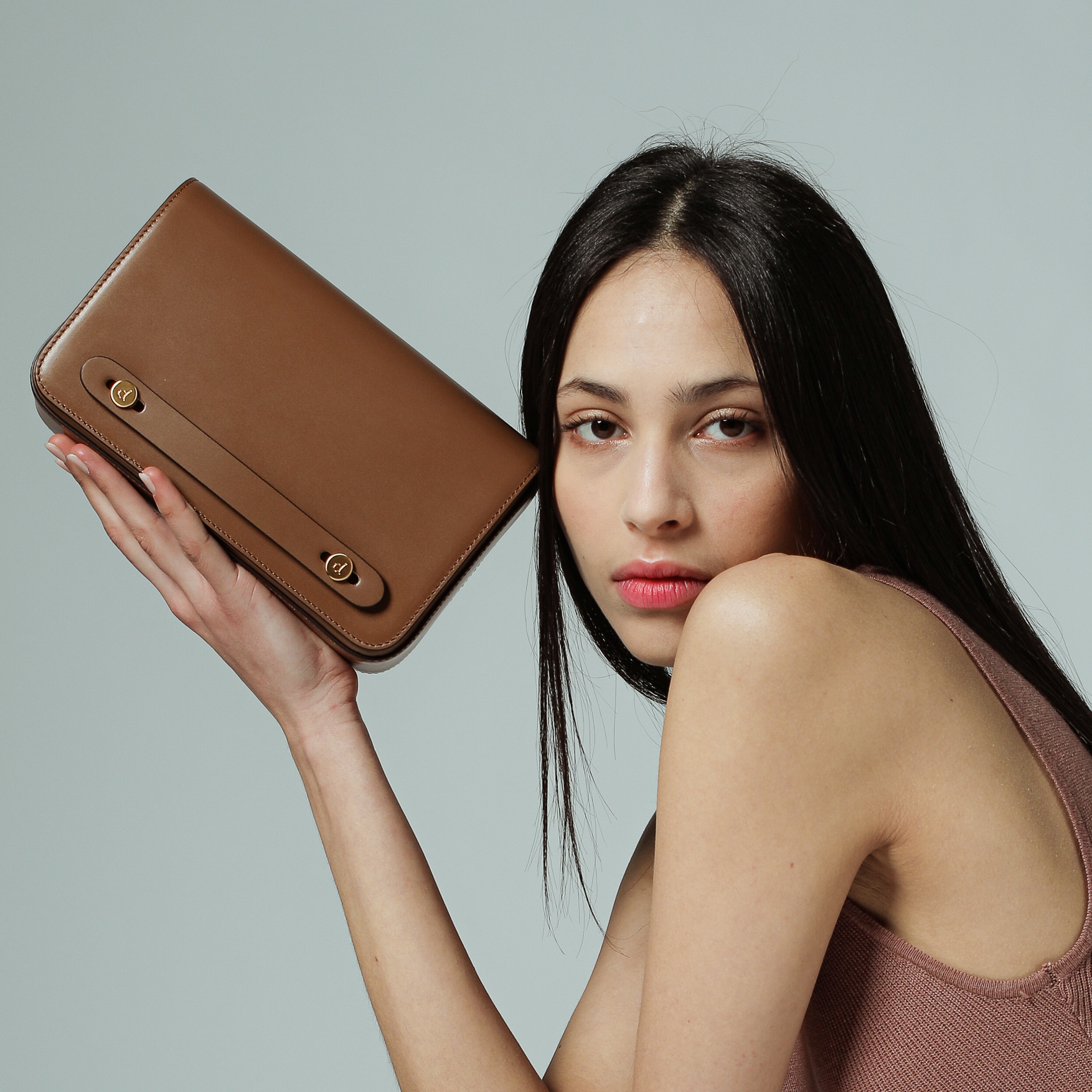 메이크디 꿈미니 소가죽 미니백 딥브라운