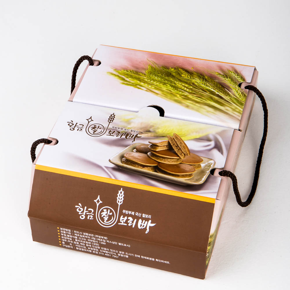 황금 찰보리빵 25g 40개 택배박스 경주 보리빵 간식 경주빵 선물세트 아침 식사 대용 - 상세 이미지 3