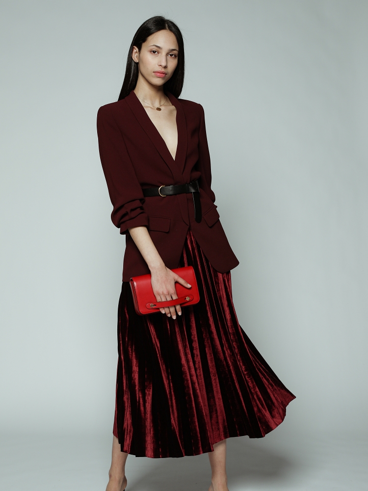 메이크디 꿈미니 소가죽 미니백 레드