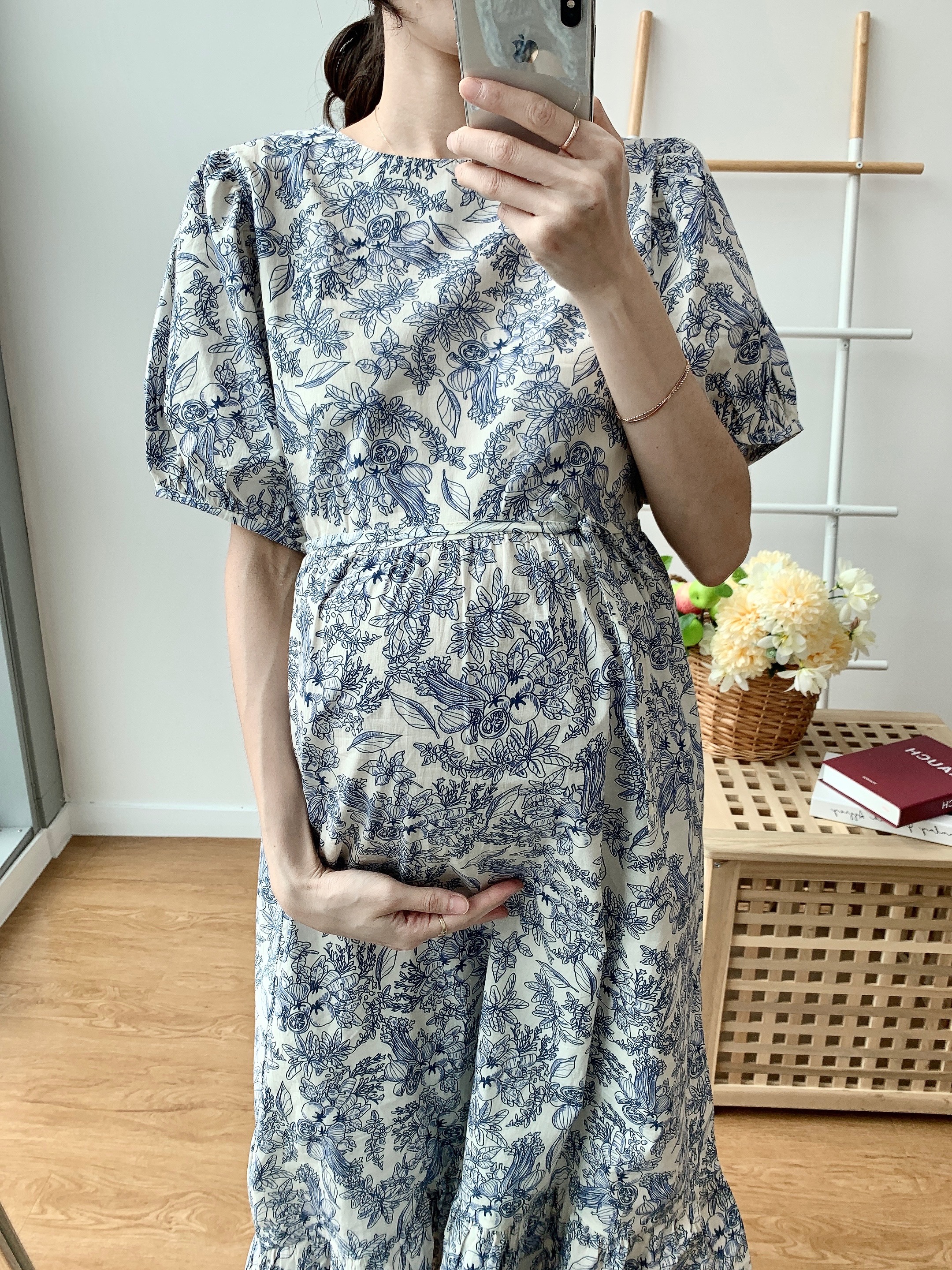 베지 임산부원피스 임부 만삭 셀프만삭 상세 이미지 17