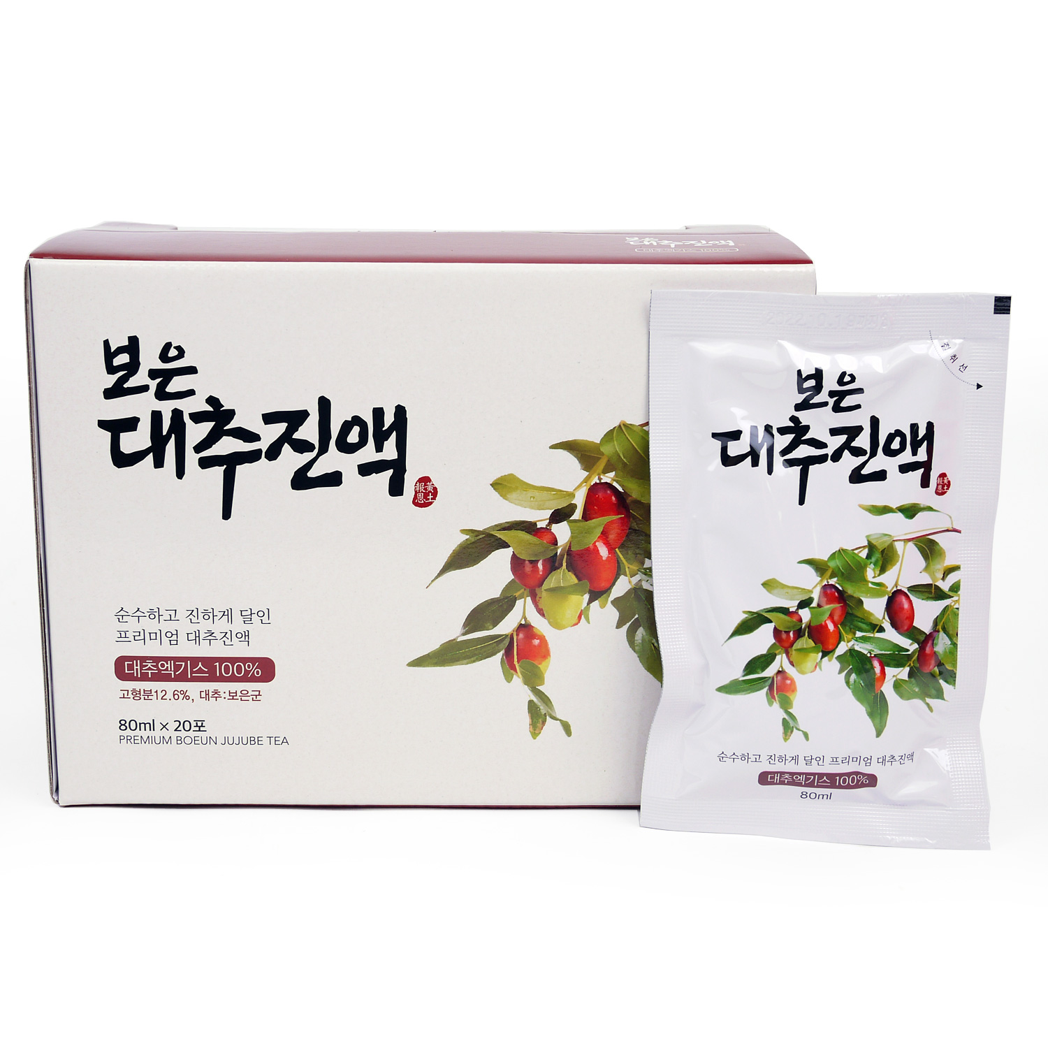 보은 대추즙 대추진액 80ml 20포 대추엑기스 - 상세 이미지 2