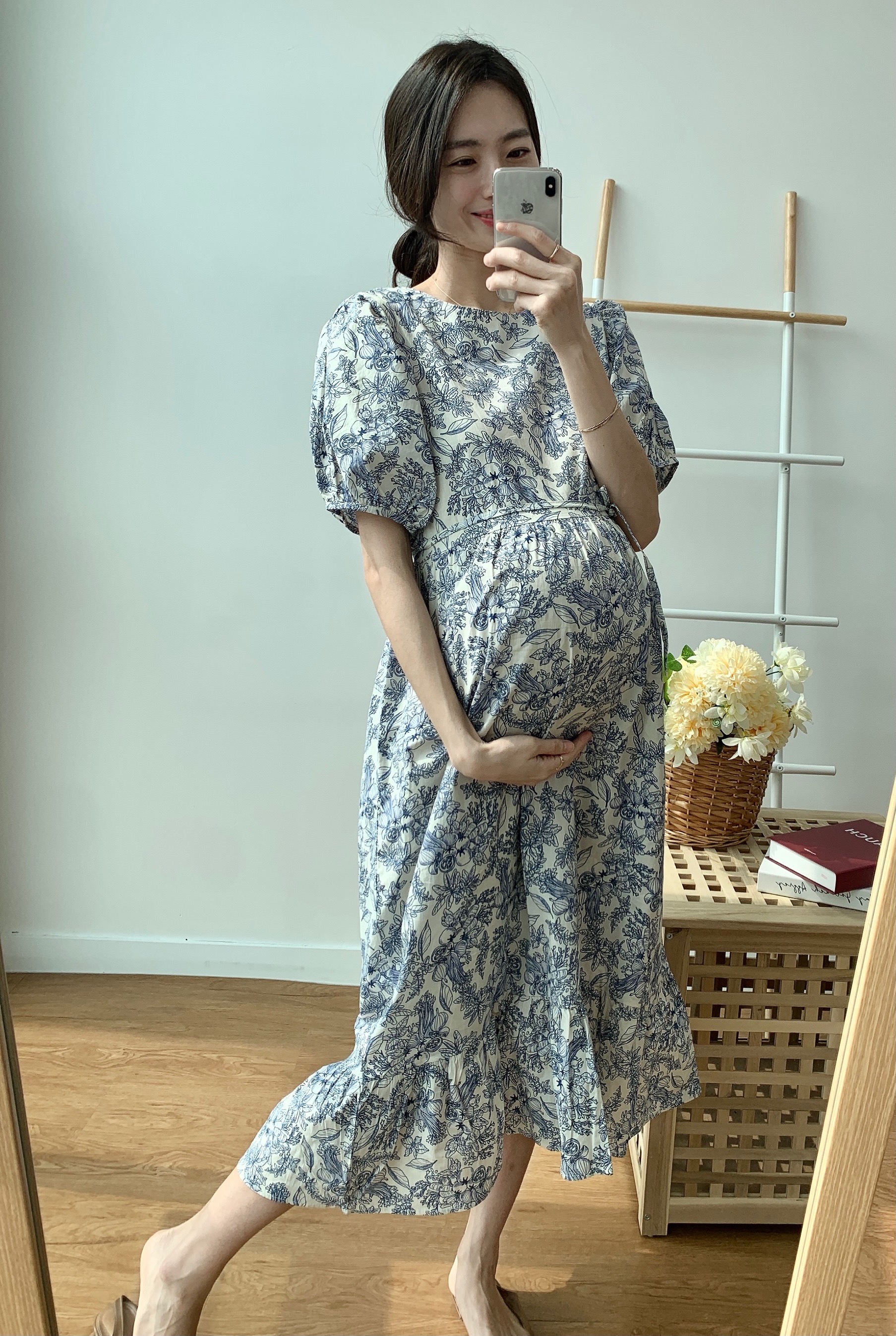 베지 임산부원피스 임부 만삭 셀프만삭 상세 이미지 10