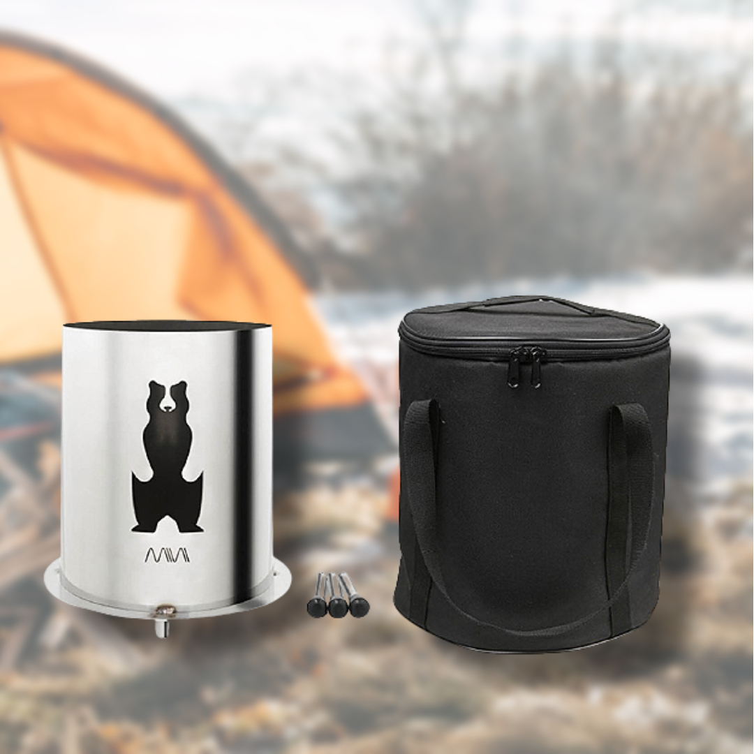 가정용 불멍 화로 대 솔로 스토브 미니 우드 집에서 숯불 개인 1인 용 그릴 솔캠 피우기