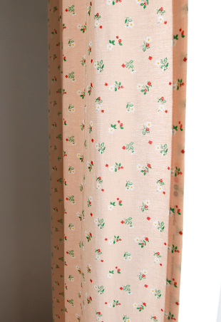 살구꽃무늬 프린트 커튼 아이방 맞춤제작 커튼