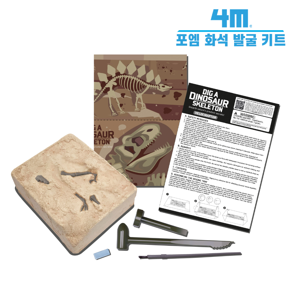 4M 포엠 공룡 화석 발굴 키트 벨로키랍토르 벨로시랩터 - 상세 이미지 3