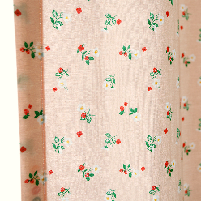 살구꽃무늬 프린트 커튼 아이방 맞춤제작 커튼