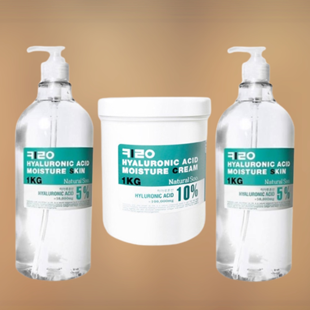 내추럴수 키로 히알루론산 대용량 스킨 1kg 2개+크림 1kg 1개 3kg 기초 세트 - 상품 이미지