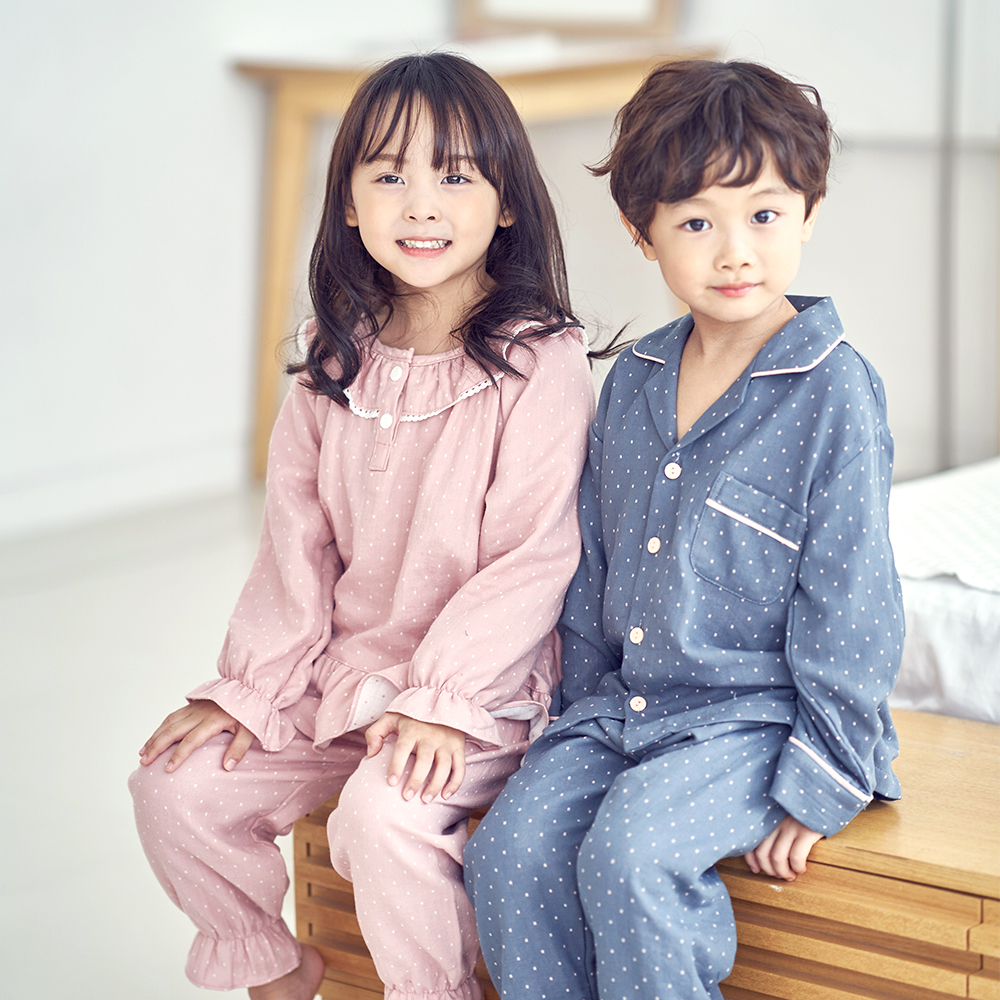 여아 잠옷 남아 실내복 주니어 파자마/ 밀크3(이중지 거즈) - 상세 이미지 2