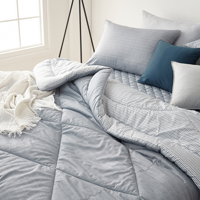 세사온라인 알러지케어 먼지없는 사계절 차렵이불패드 풀세트 버로우, Q(퀸)