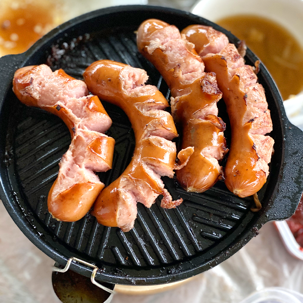 고기순삭 온오프 그릴팬 만능 풀세트 미니화로 불조절 1인용 가정용 그릴팬 고기불판 (+쇼핑백 포함)