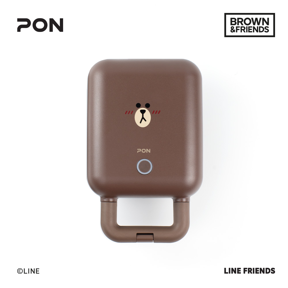 라인프렌즈 와플 메이커 전기 팬 기계 크로플 브라운