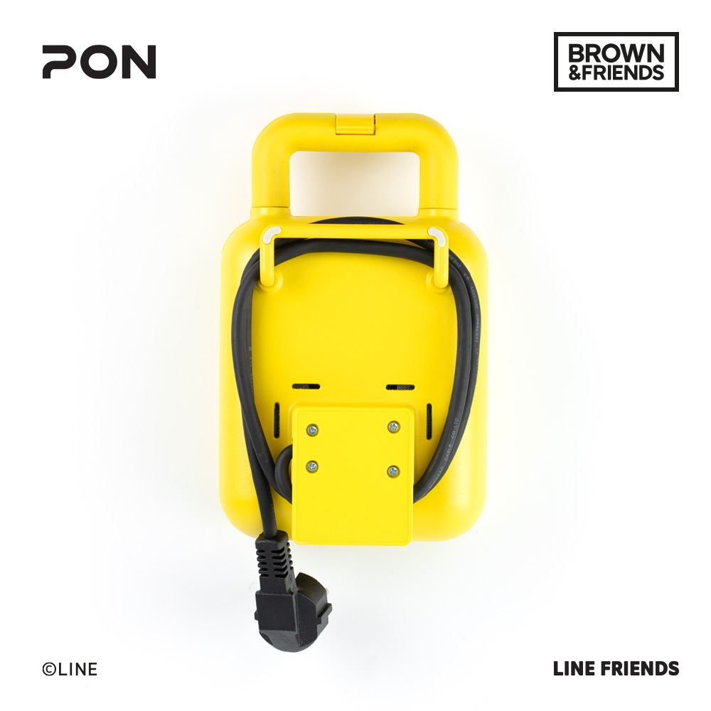 라인프렌즈 와플 메이커 전기 팬 기계 크로플 브라운