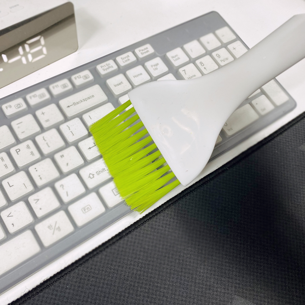 일본 화이트 미니 빗자루세트 (키보드 청소, 책상청소) - 상품 이미지