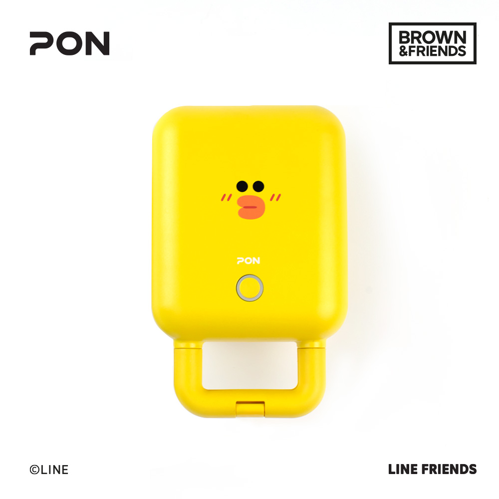 라인프렌즈 와플 메이커 전기 팬 기계 크로플 브라운