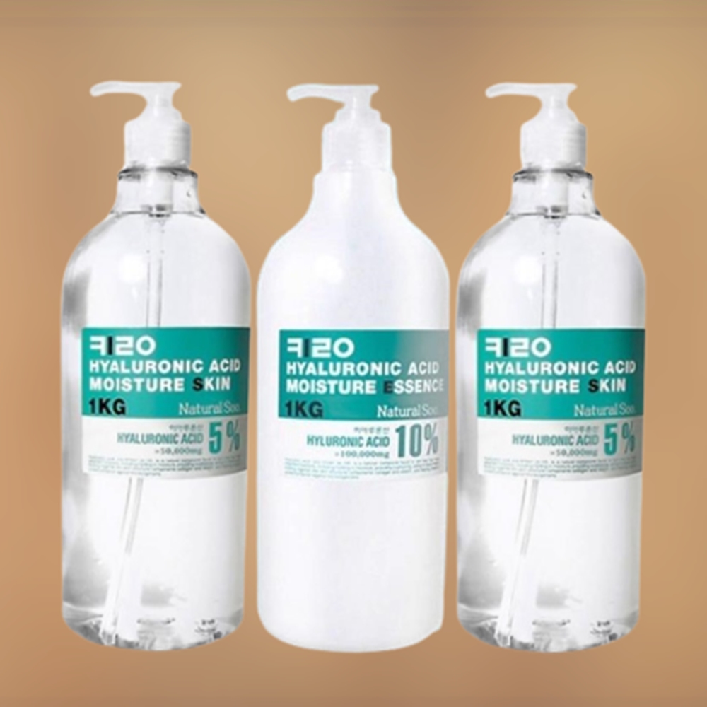 내추럴수 키로 히알루론산 대용량 스킨 1kg 2개+에센스 1kg 1개 3kg 기초 세트 - 상품 이미지