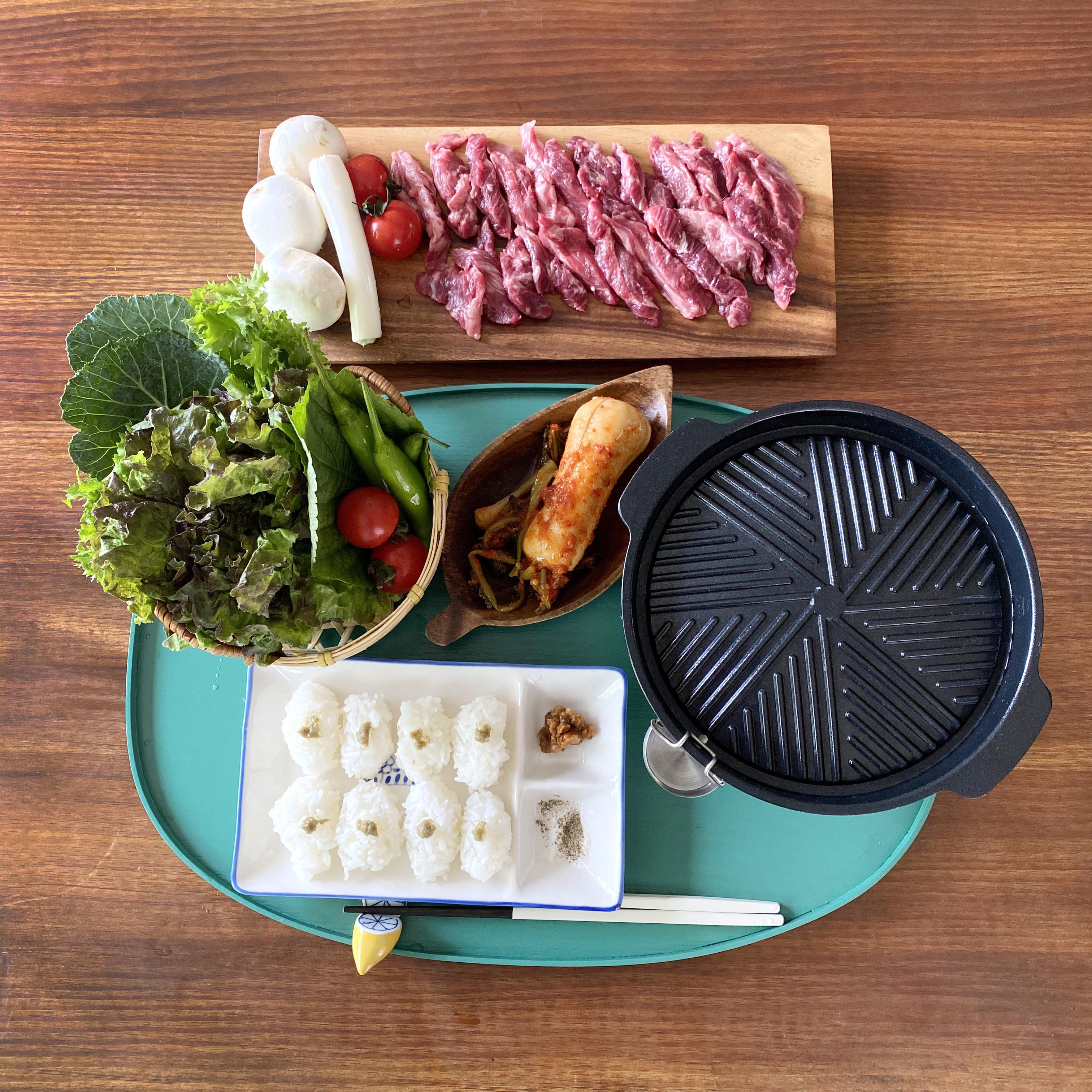 고기순삭 온오프 그릴팬 만능 풀세트 미니화로 불조절 1인용 가정용 그릴팬 고기불판 (+쇼핑백 포함)