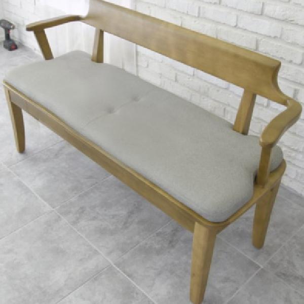 3인용 등받이 벤치의자 고급 원목 긴 의자 벤치형 의자 인조가죽 일자형 식탁 인테리어