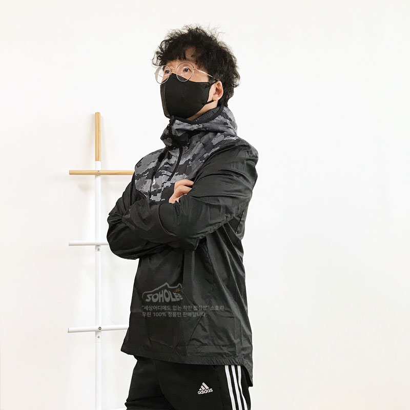 [시즌세일] 아디다스 반집업 아노락 남자 후드 바람막이 DZ4661(블랙), S - 상세 이미지 2