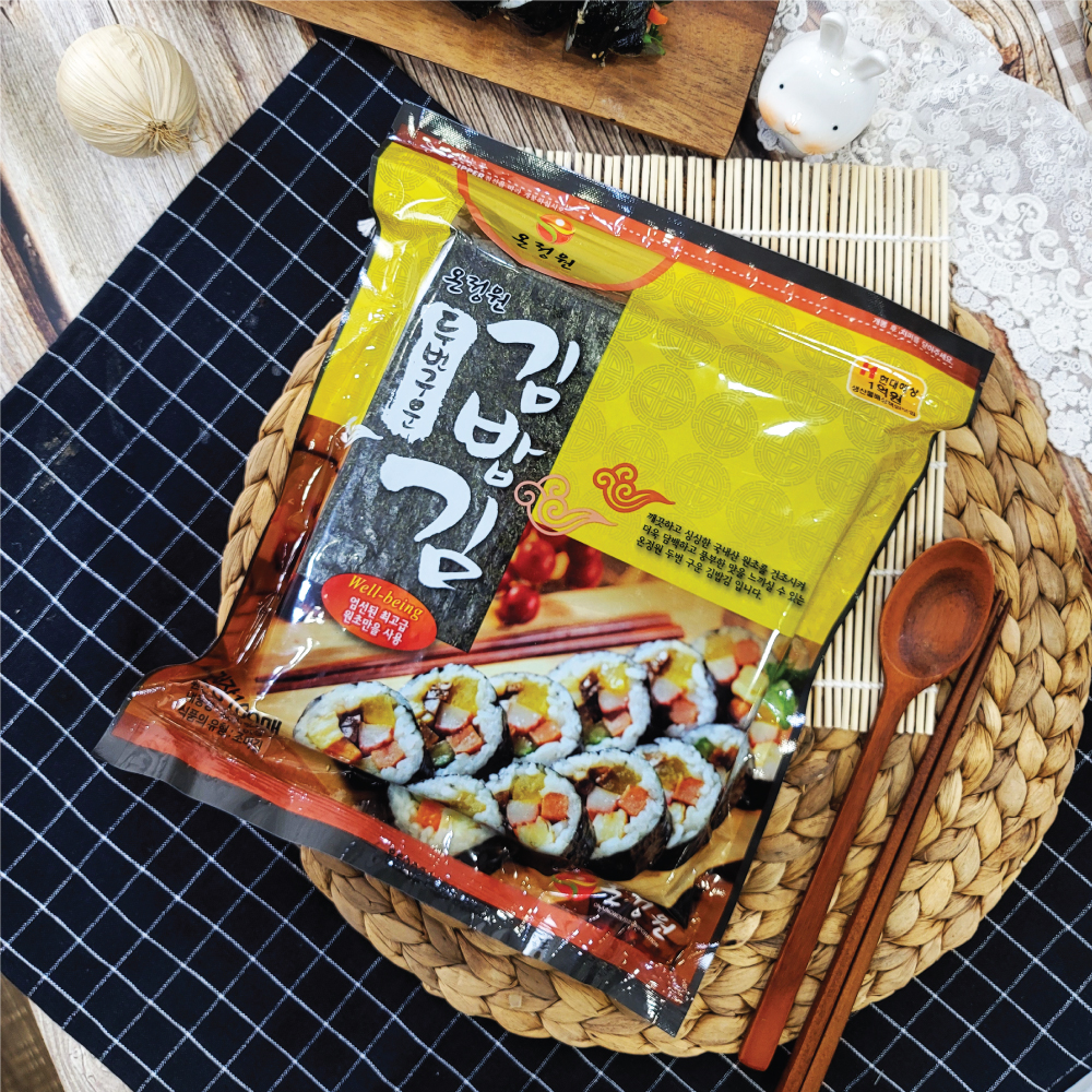 [온정원] 두번 구운 바삭 고소한 김밥김 220g(100매) - 상품 이미지