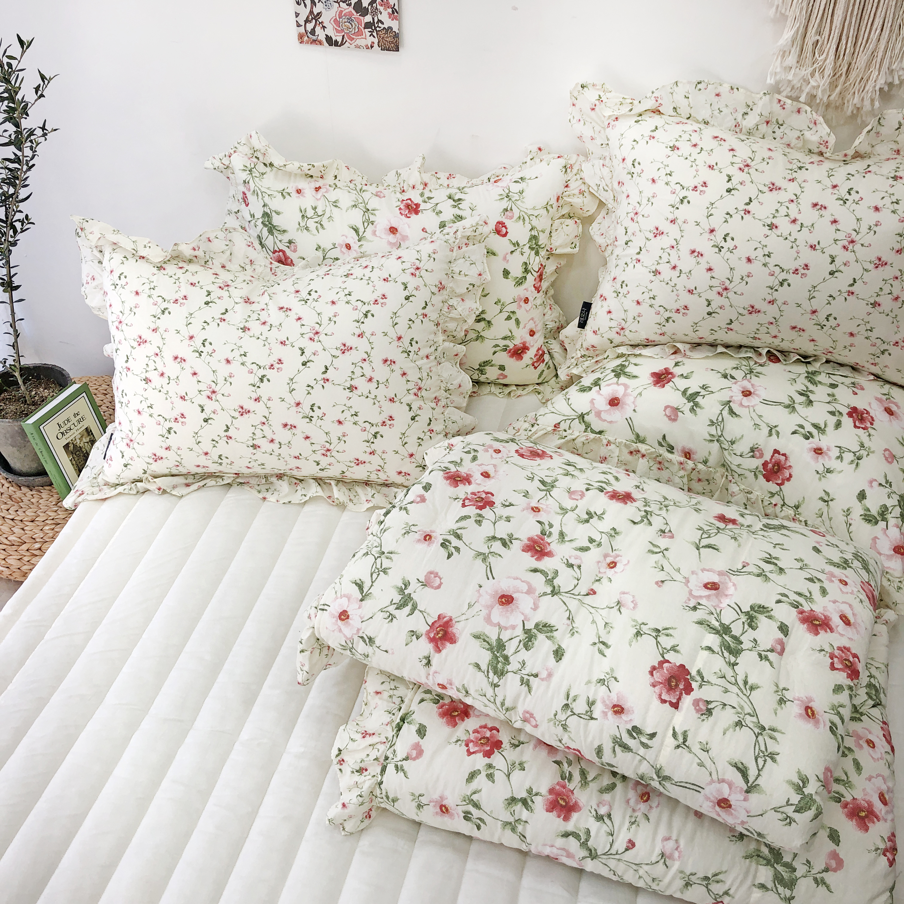 봄 꽃 피톤치드 워싱 60수 아사 순면 간절기 차렵 이불 S/SS