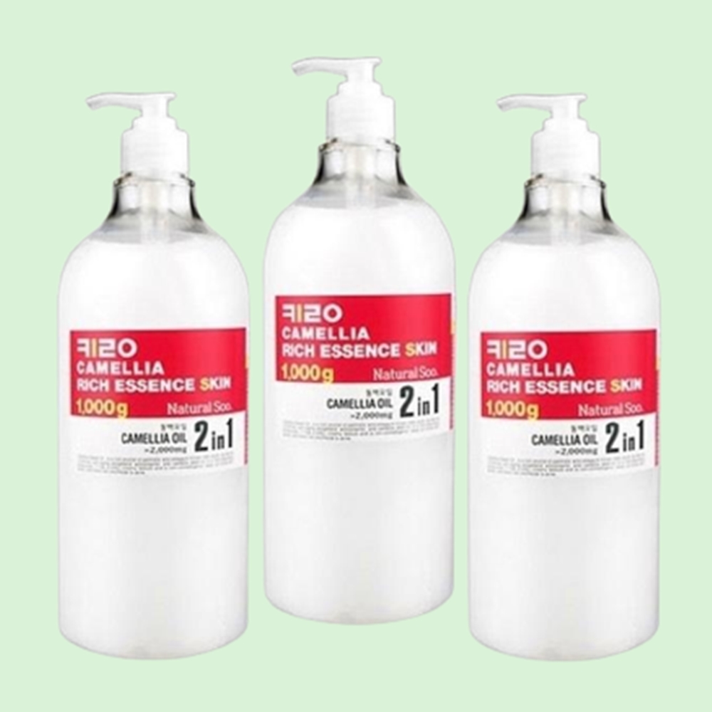 내추럴수 키로 카멜리아 대용량 에센스스킨 1kg x 3개 묶음 3kg 세트 - 상품 이미지