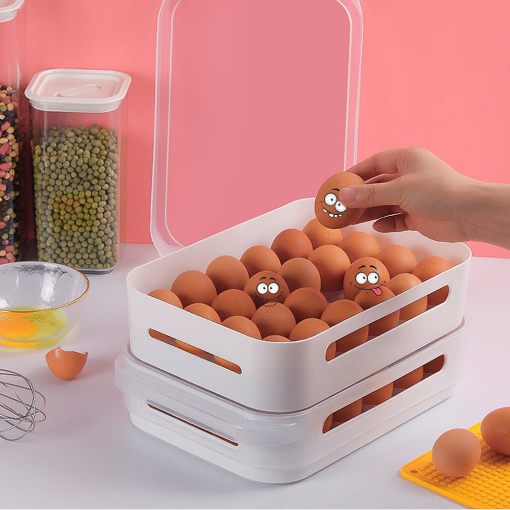 에그트레이 대파보관통 냉장 야채칸정리 전 김밥재료 케이스 달걀 보관함 용기 계란통 24구 - 상품 이미지