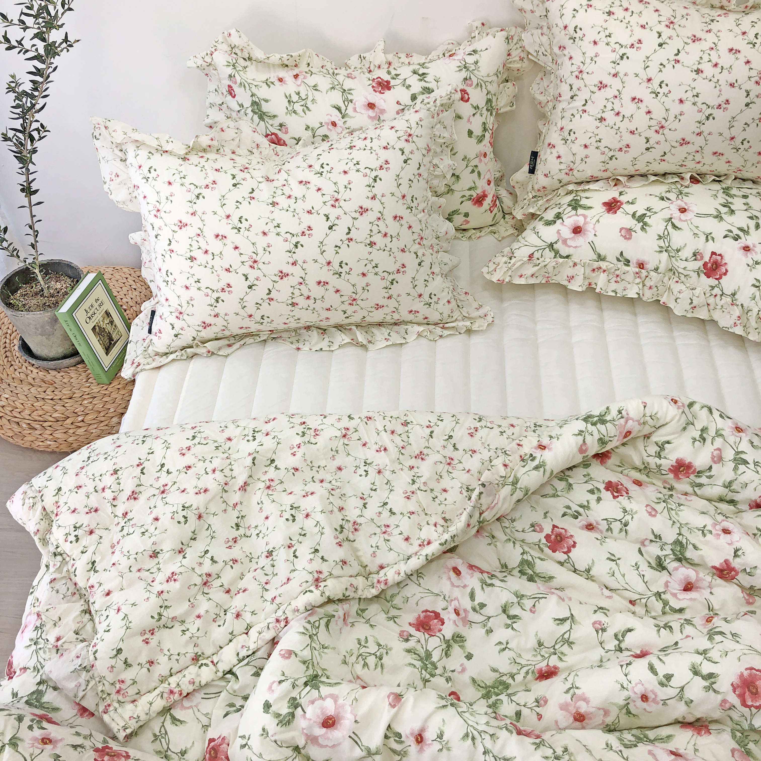 봄 꽃 피톤치드 워싱 60수 아사 순면 간절기 차렵 이불 S/SS