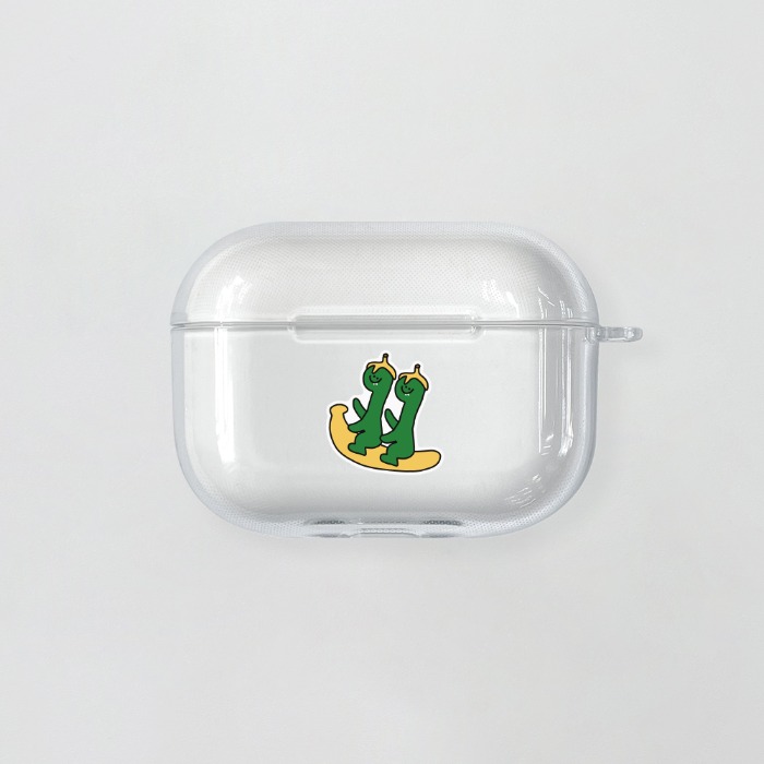 에어팟프로2세대 케이스 투명 올리초록이바나나