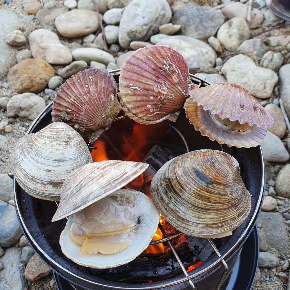 우주캠핑 전용 오덕 띄우개 우드스토브 대형 20 난로 조개구이 군고구마