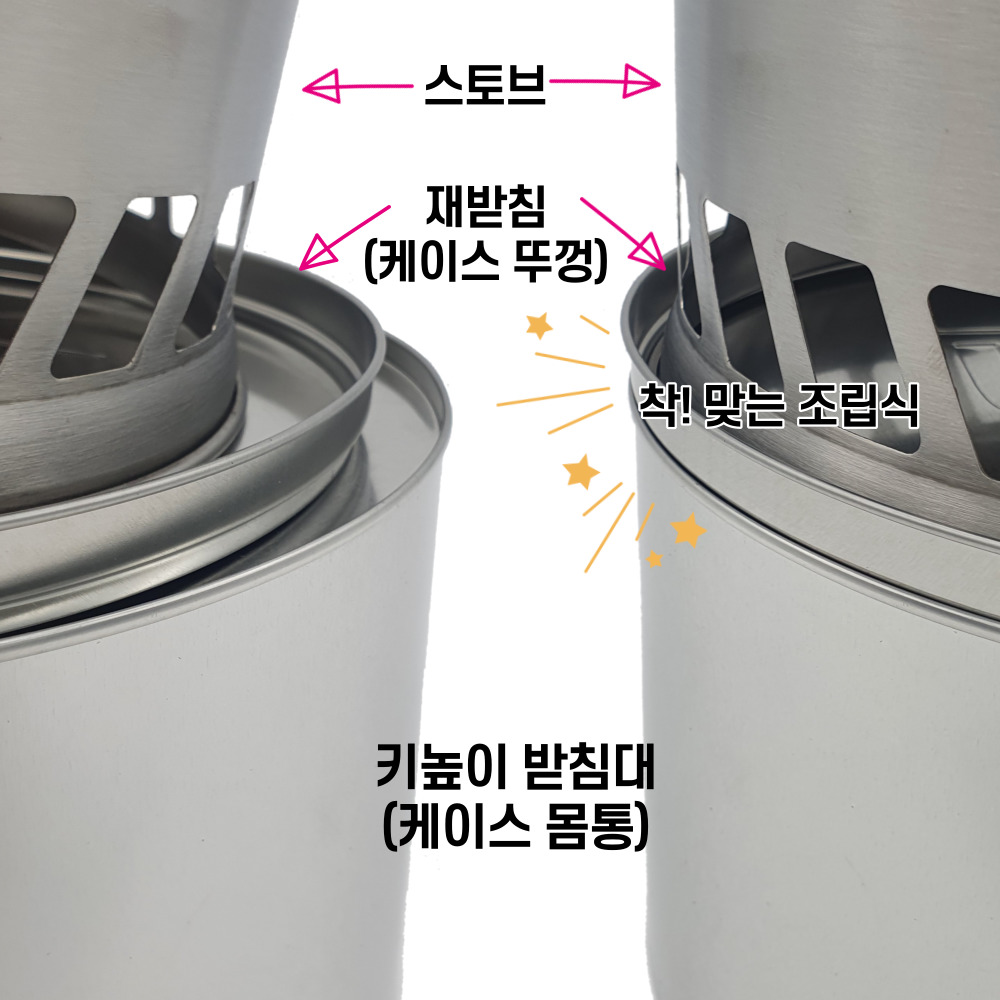 우주캠핑 재받침 케이스 우드스토브 20 전용 철제 하드 틴 케이스 재받침대