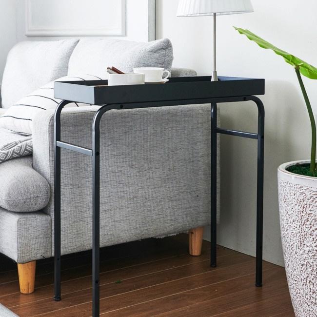 철제 얇은 선반 화분 테이블 벽 소파 사이드 진열대 받침대 거실 보조 정리대 침대 거실