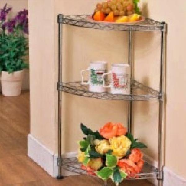 벽 소파사이드 테이블 3단 철제 거실 선반 정리대 진열대 받침대 화병 보조 테이블 화분