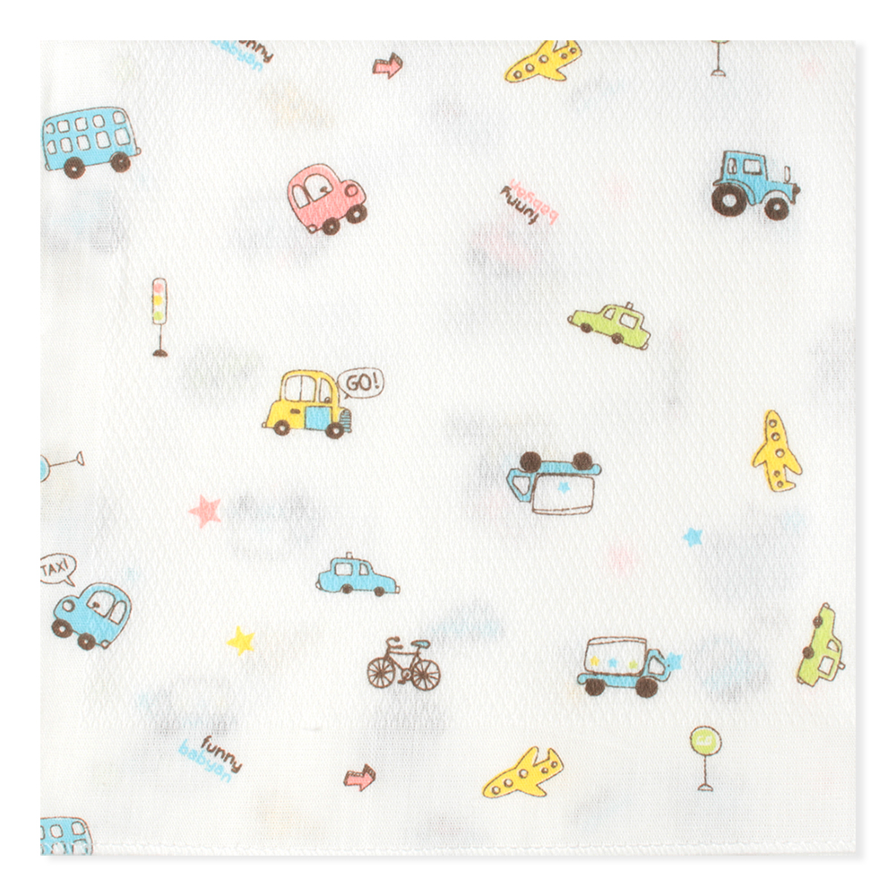 베이비앙 국내산 무형광 신생아 아기 유아 순면 캐릭터 나염 가제 엠보손수건 10장(혼합가능)