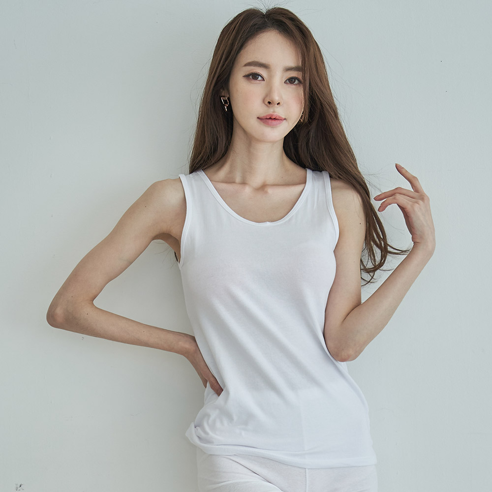 에이원 여성용 면스판 무지 나시런닝 3p - 상품 이미지