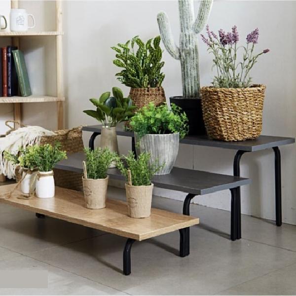 철제 얇은 화분 테이블 거실 선반 정리대 진열대 받침대 화병 보조 사이드 노트북 침대