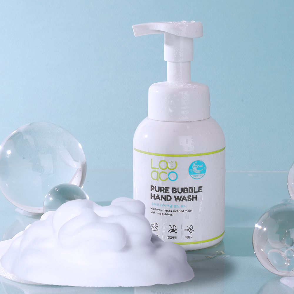 [대용량] 루아코 퓨어버블 핸드워시 거품형 아기 손세정제 본품 300ml 2개+리필 300ml 3개 - 상세 이미지 5