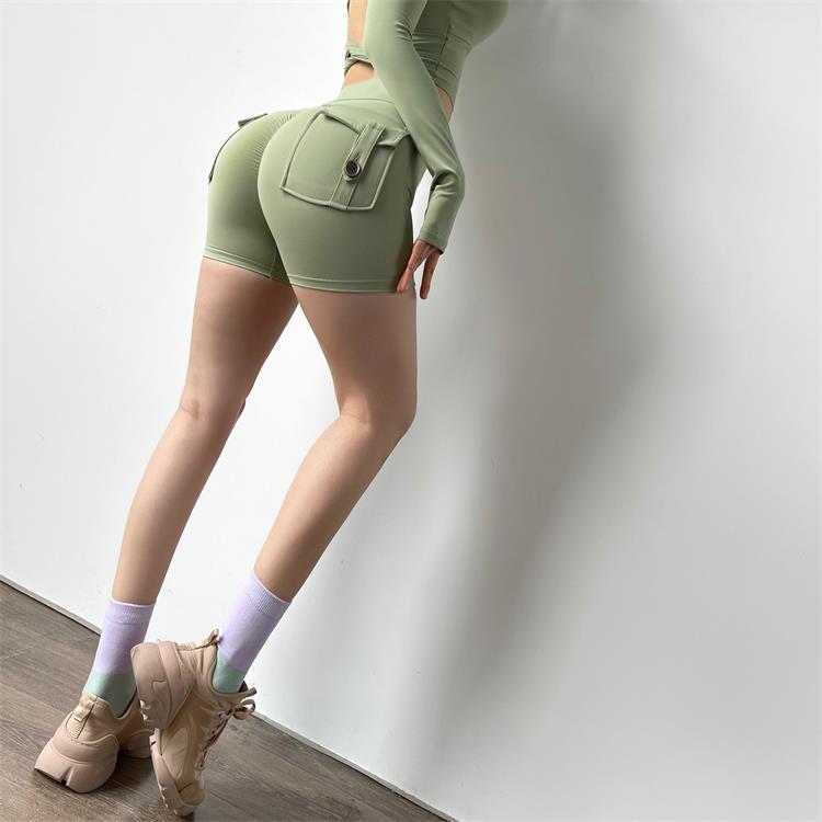 요가반바지 셔링레깅스 2부 쇼츠 포켓 N116 이미지 6
