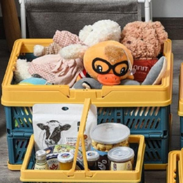 접이식 폴딩 장난감 정리함 인형 보관함 아기 수납장 장난감 수납장 서랍장 키즈 유아 - 상품 이미지