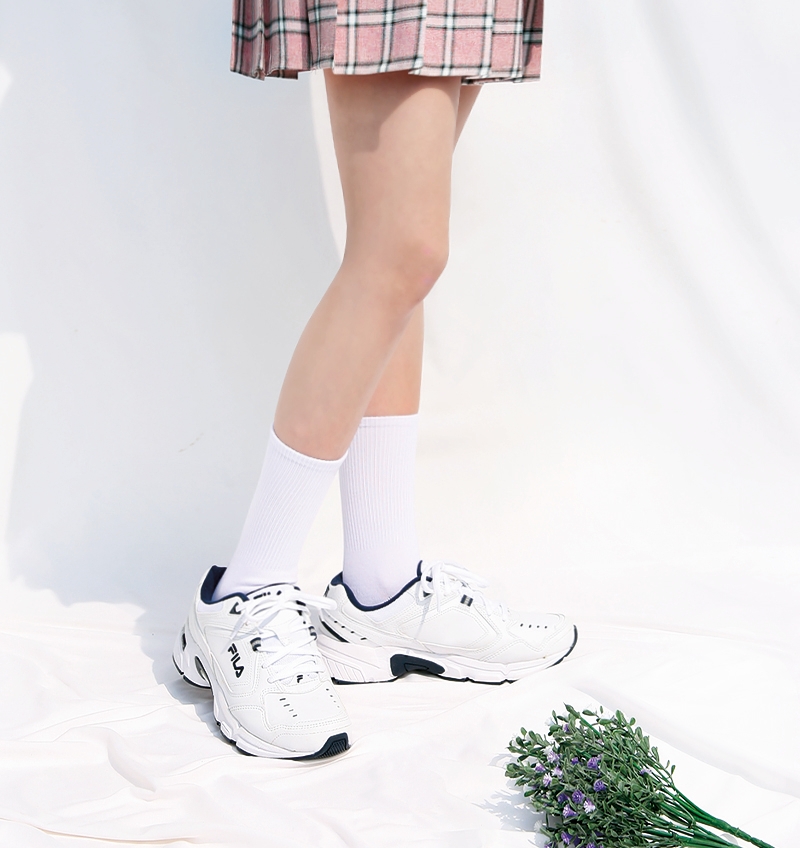 [7켤레]구멍안나는 쫀쫀한 밴드 크루 긴양말 무지 도톰 순면 2겹 시그니처 장목 양말 여성 남자 왕발 U823 - 상세 이미지 2