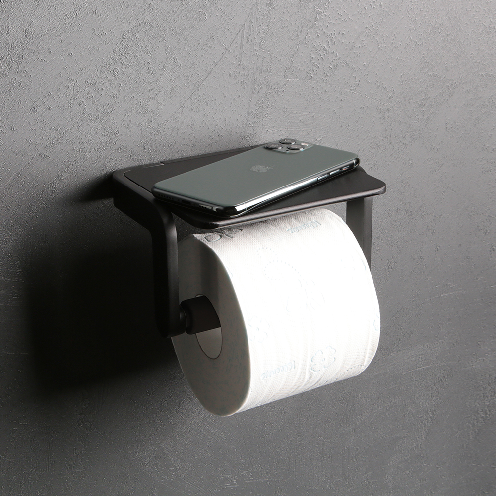 세비앙 국산 프리미엄 화장실 화장지걸이 선반형 휴지걸이 솔리드 블랙