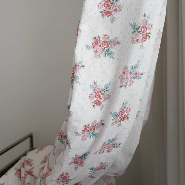 라라 빈티지 레트로 아이방커튼 꽃무늬 여아 안방 맞춤 제작 커튼