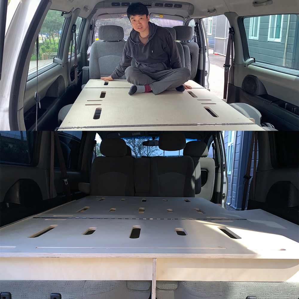 스타렉스 순정 시트 구조변경 없이 차박 평탄화 매트 프레임 평상 키트