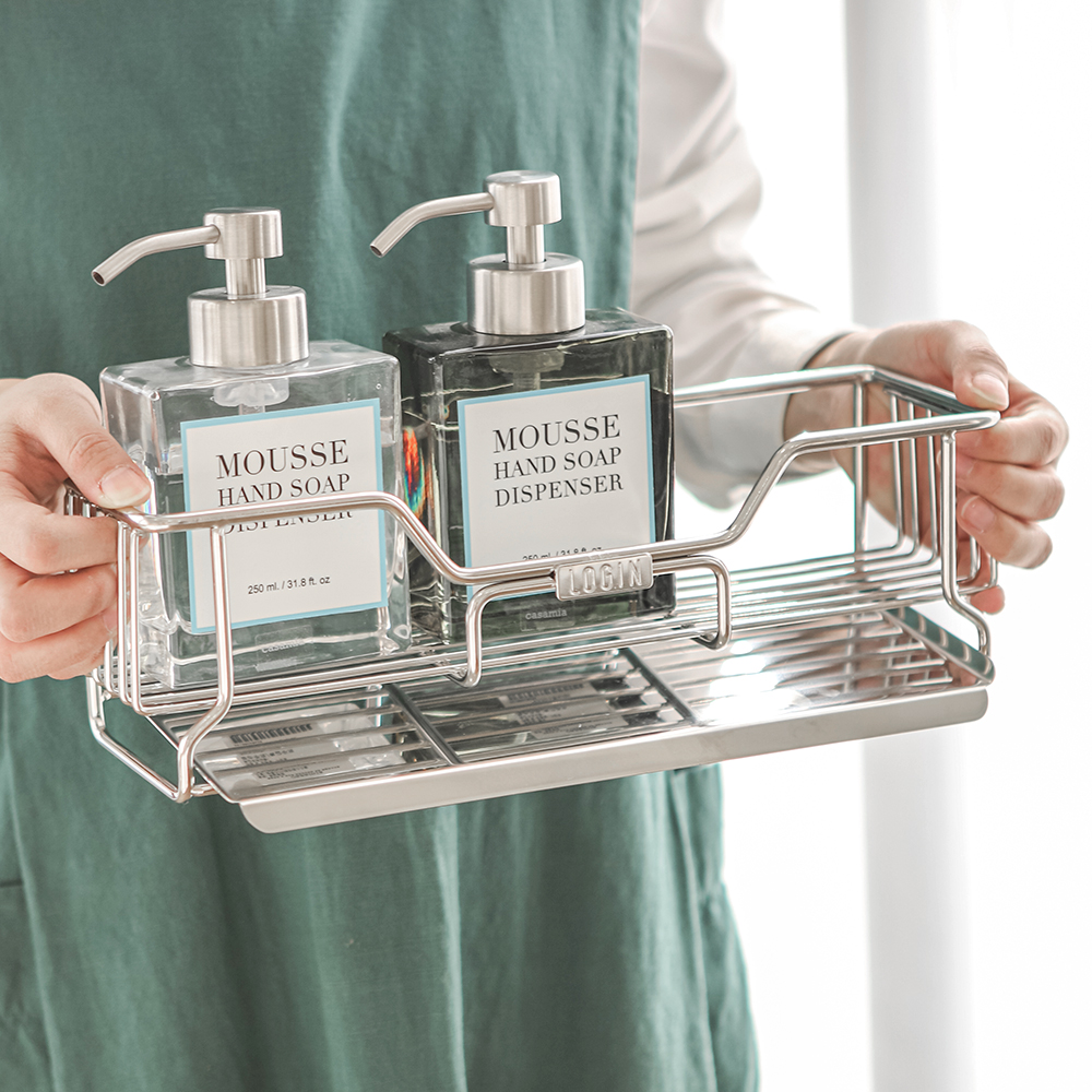 로긴 올스텐 주방 물빠짐 수세미거치대 수세미걸이 세제랙 키친랙 이미지 2