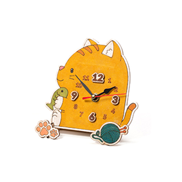 민화샵 교육용 시계만들기 :고양이 - 메인 이미지