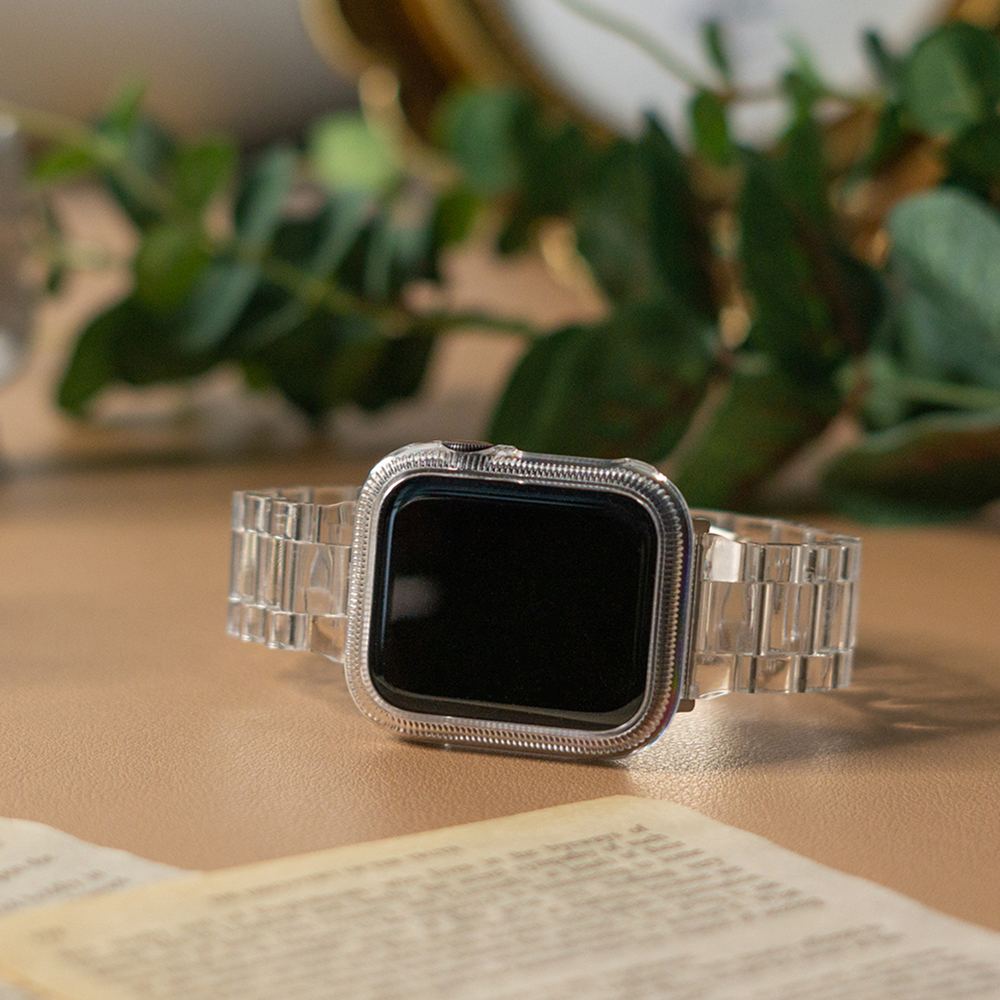 웨어플래닛 애플워치 투명 클리어 링크체인 밴드 스트랩 시계 줄 10 울트라 호환 - 상세 이미지 3