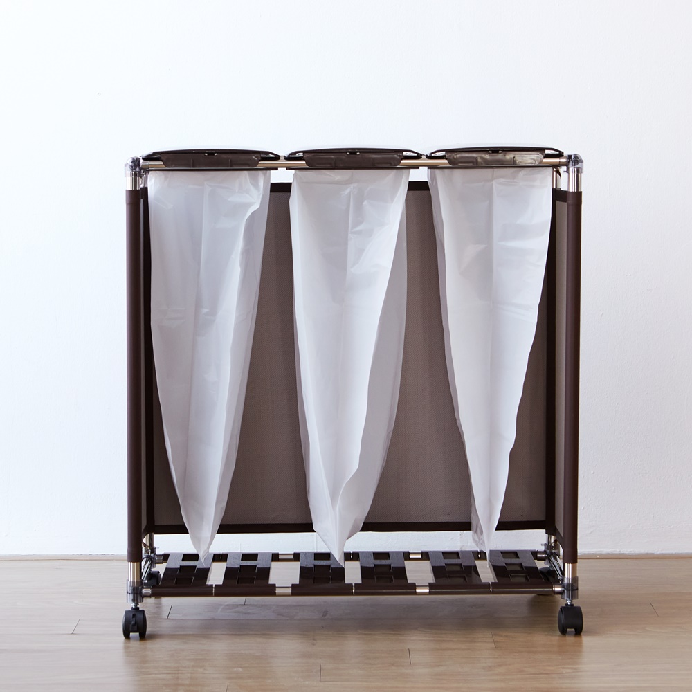 재활용분리수거함 대용량 쓰레기 가정용 분리수거함 3단 분리수거트롤리