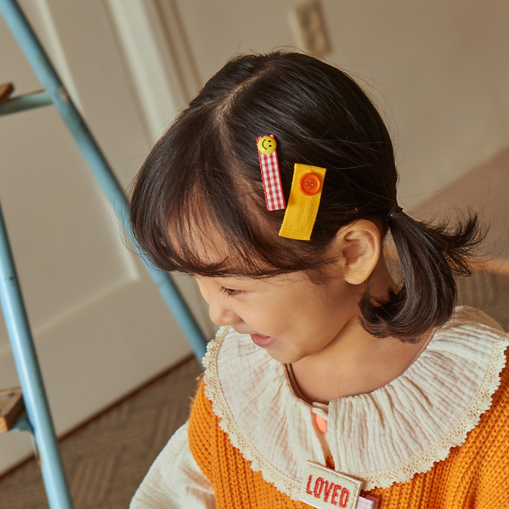 리얼리시리얼 스마일레드 아기 머리 유아 여아 헤어 핀 삔 어린이집 생일 선물 답례품 세트 - 상세 이미지 4