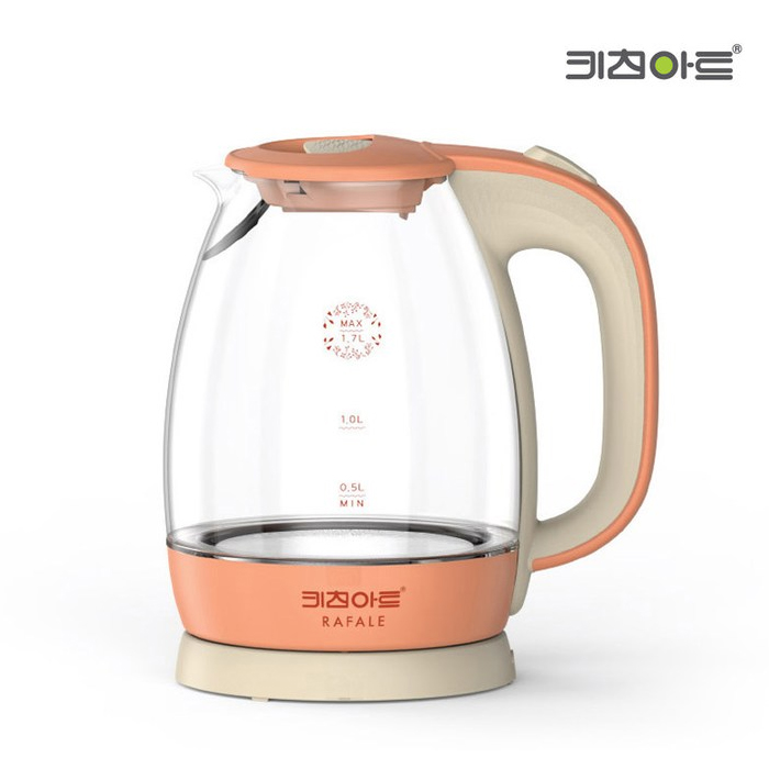 키친아트 데이지 유리 전기주전자 강화유리 커피포트 1.7L