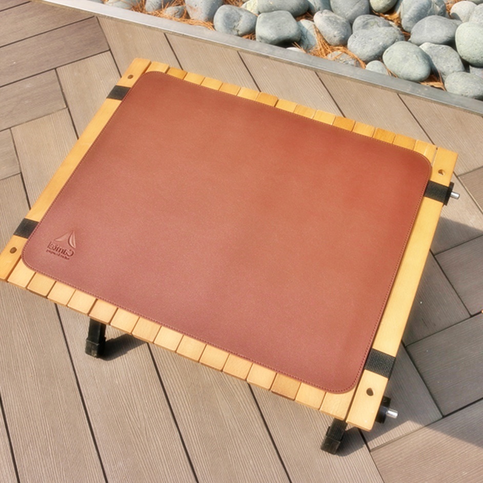감성 캠핑 테이블보 캠핑용 식탁 패드 가죽 테이블보 러너 M