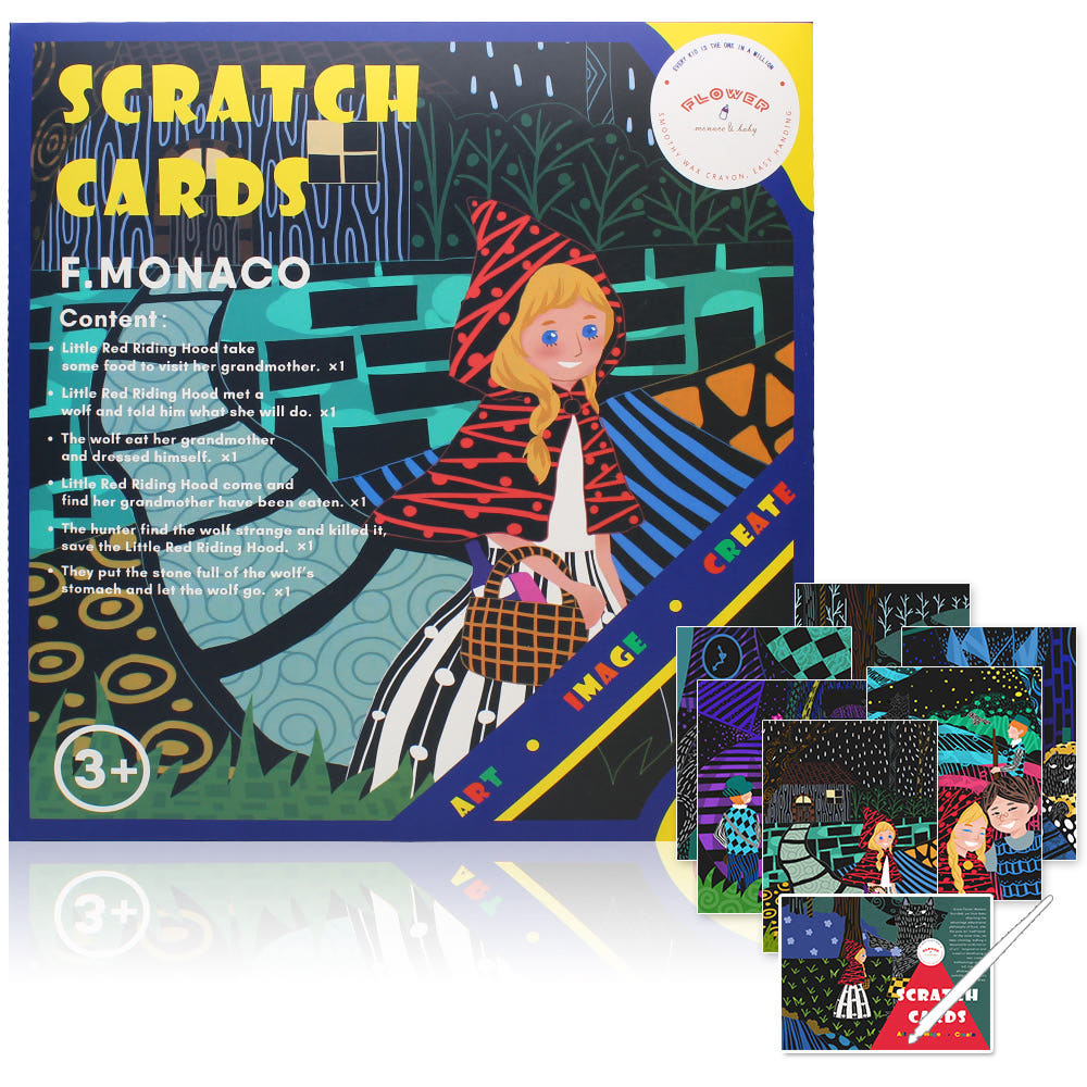 [플라워모나코] 스크래치 카드 북 - 빨간망토